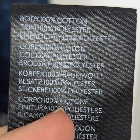 PILCRO | Navy Embroidered Flutter Sleeve Top Size Small - Picture 8 of 8